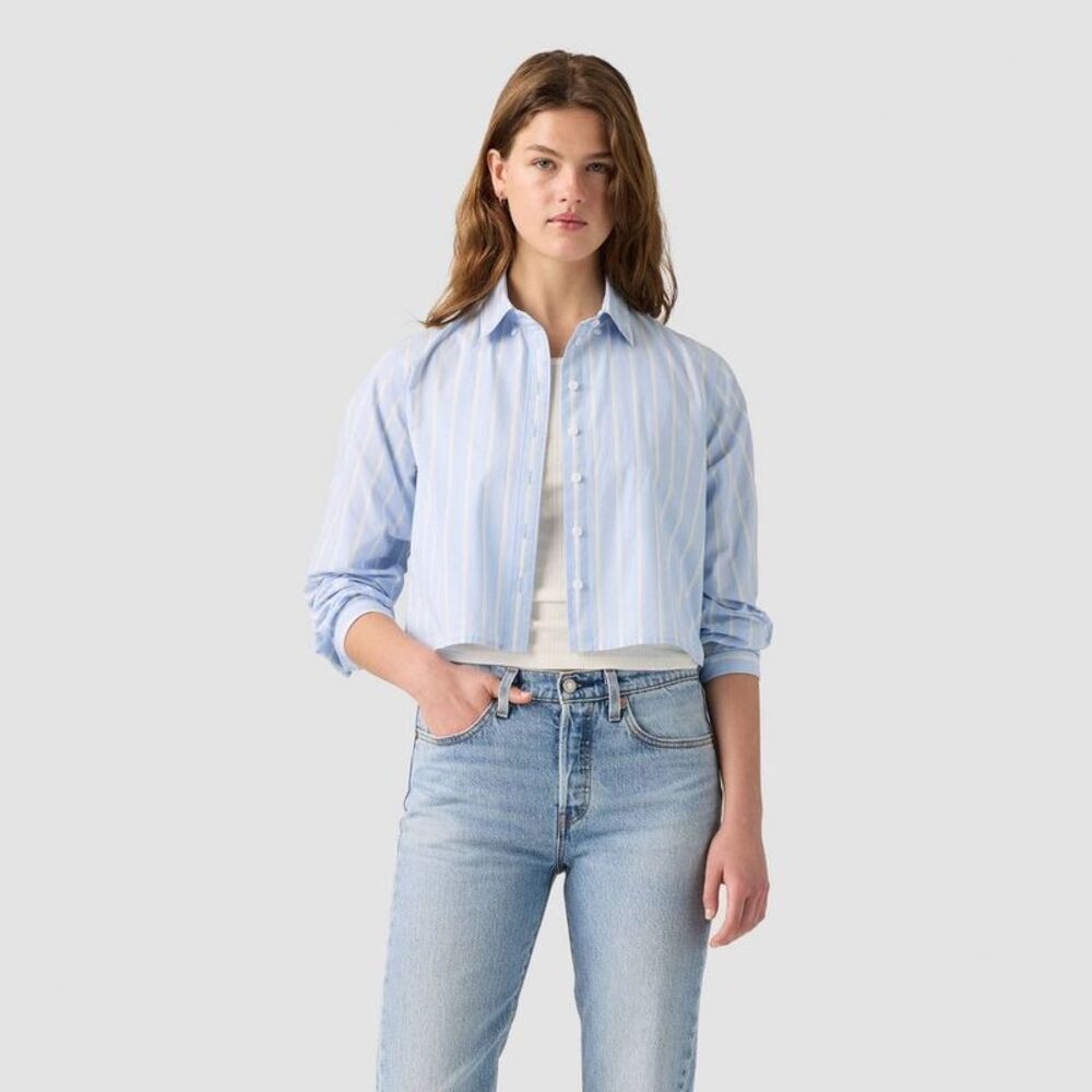 Levi's Women's Shirts Sully - Blue Striped M